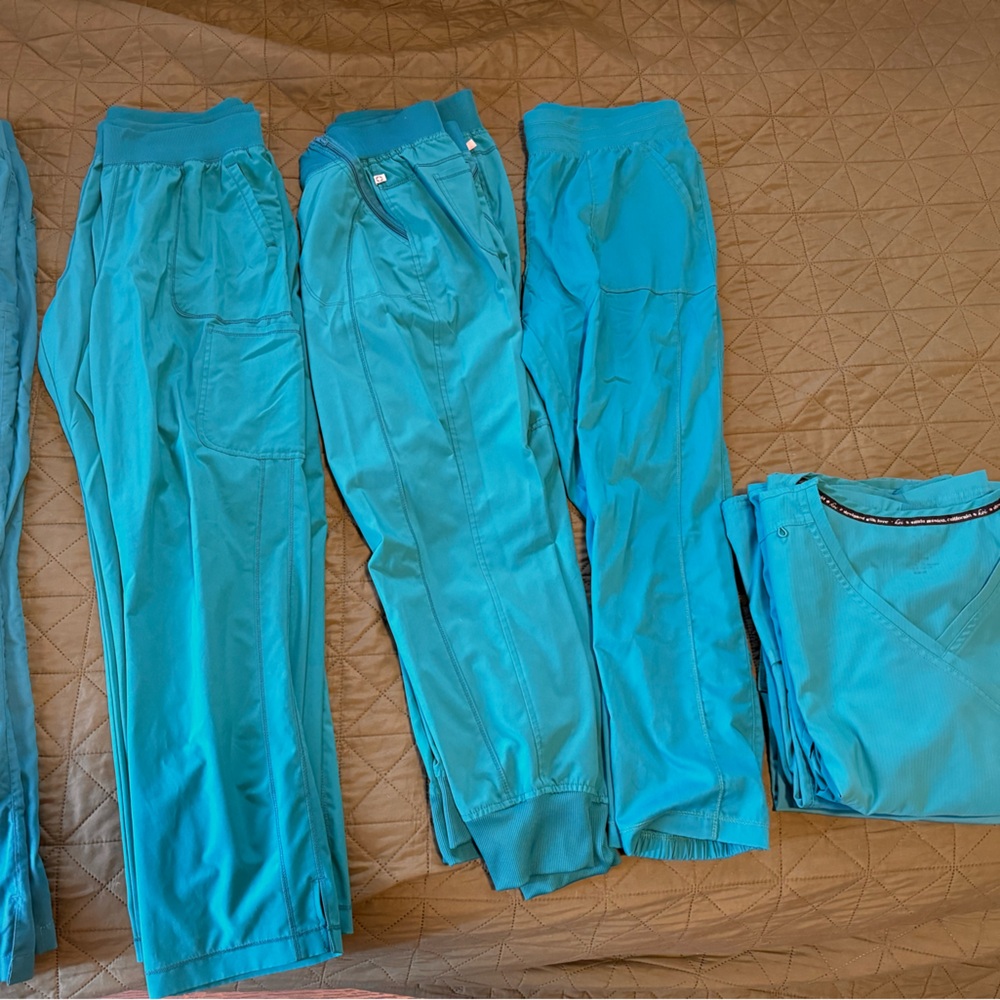 Teal Scrubs - Cherokee, Koi & others